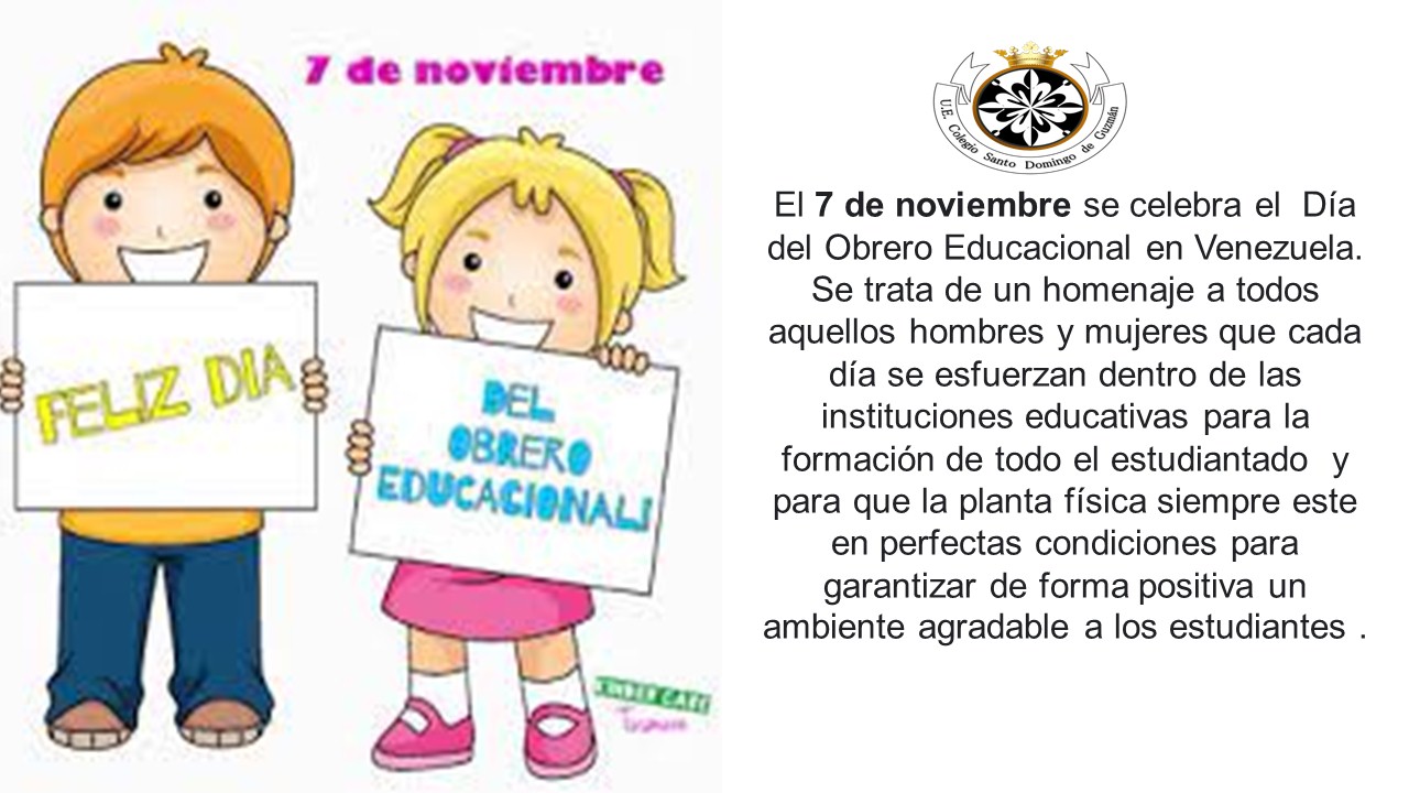 Feliz Dia Del Obrero Educacional U E Colegio Santo Domingo De Guzm N